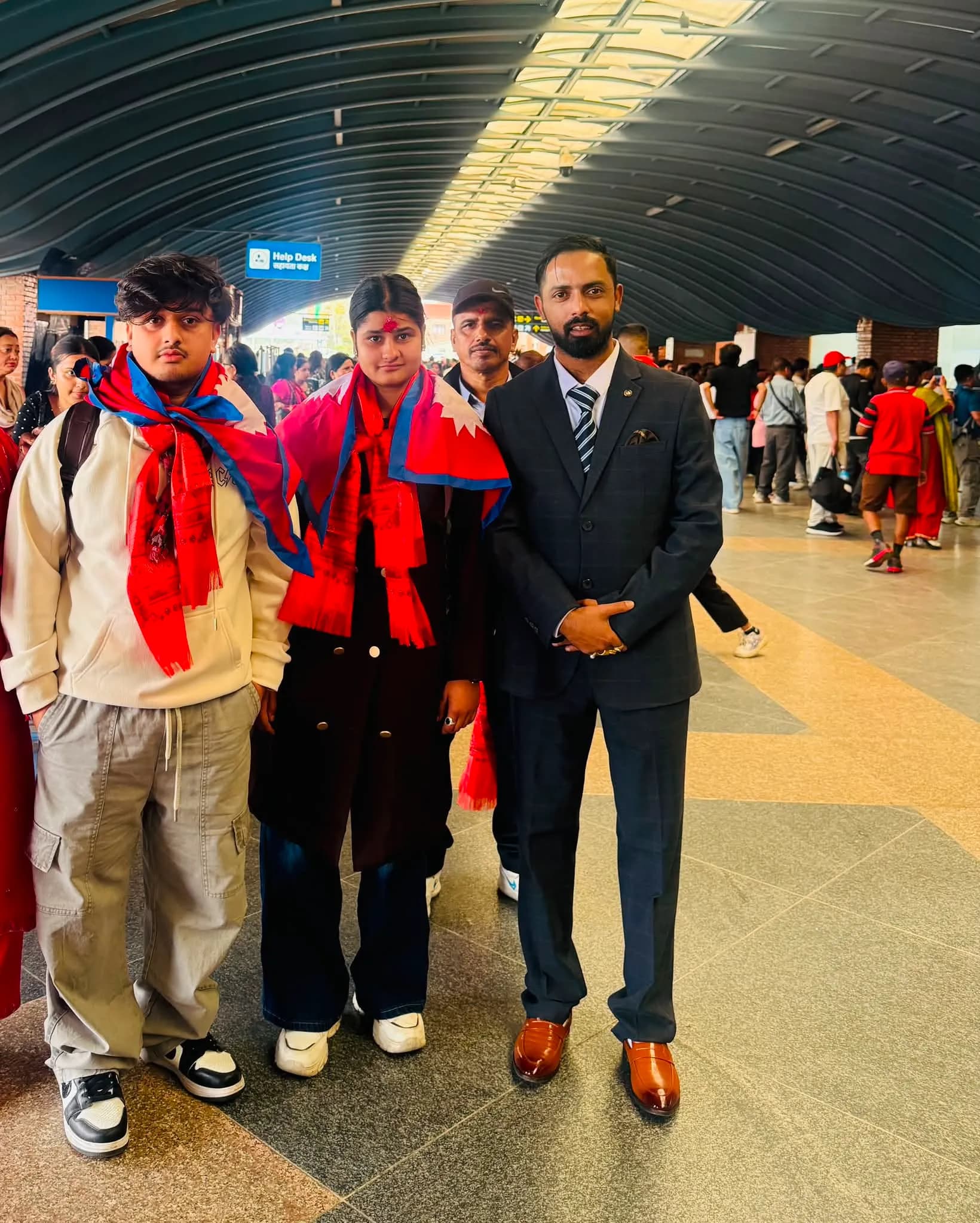 With our counselors at the airport